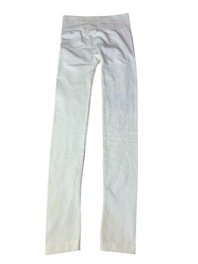 Wonderly Ivory Cream Ribbed Seamless Fleece Lined Leggings S/M